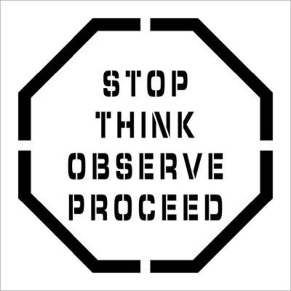 Nmc Stop Think Observe Proceed Plant Marking Stencil PMS240